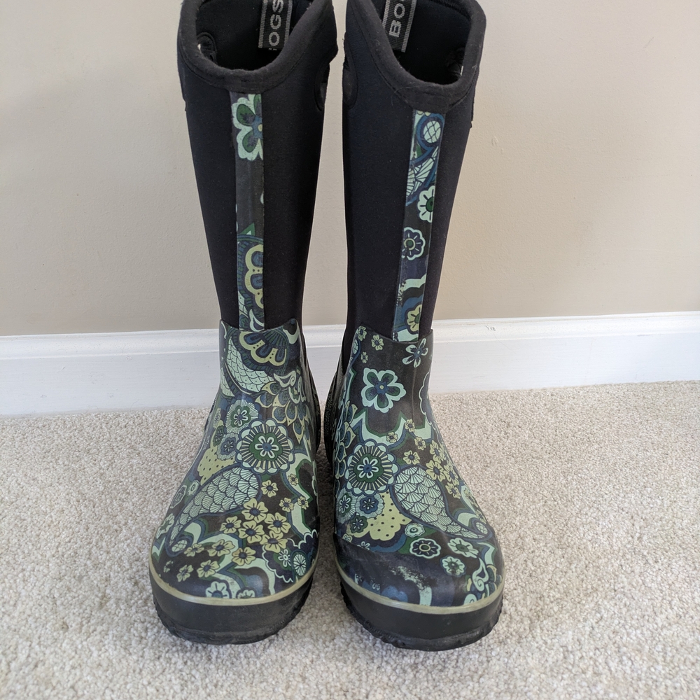 Floral Patterned Women's Bog Boots